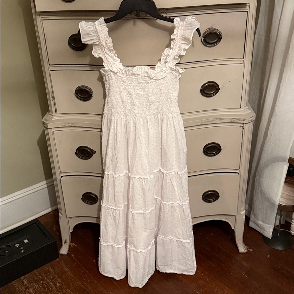Hill House Ellie Nap Pink Swiss Dot Dress XS - Picture 2 of 6